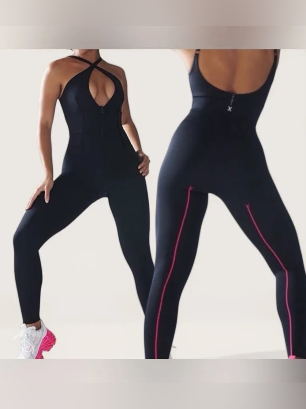 Savage X Fenty Hotline Snatched Jumpsuit Tummy Control Contour Keyhole EUC